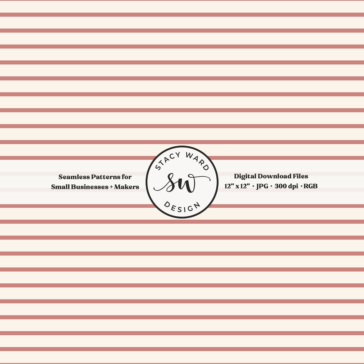 One eighth inch pinstripes seamless pattern in antique pink on cream narrow lined low volume blender pattern for fabric printing