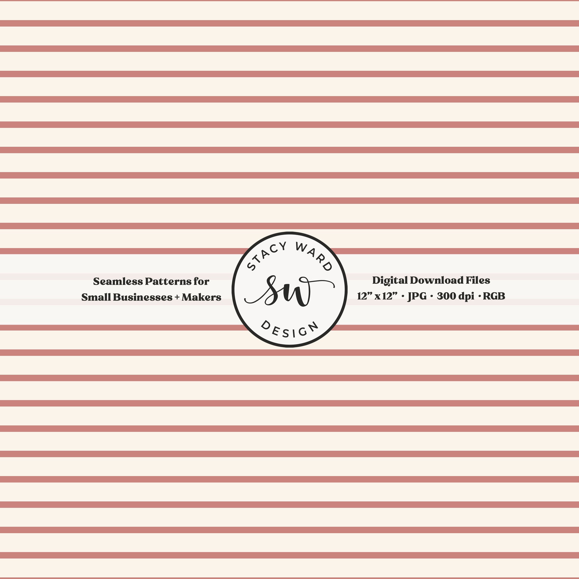 One eighth inch pinstripes seamless pattern in antique pink on cream narrow lined low volume blender pattern for fabric printing