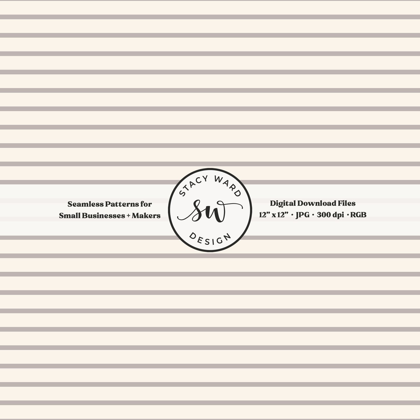 One eighth inch pinstripes seamless pattern in grayish brown on cream narrow lined low volume blender pattern for fabric printing