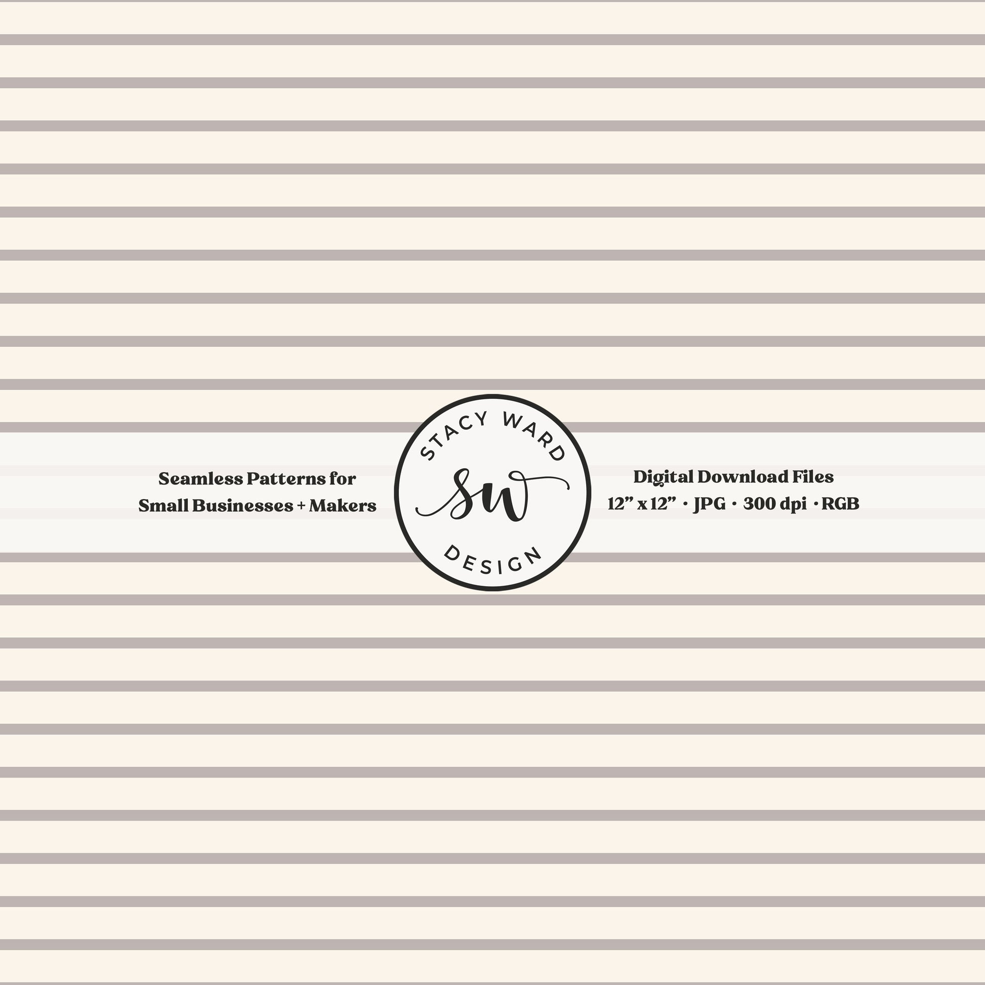 One eighth inch pinstripes seamless pattern in grayish brown on cream narrow lined low volume blender pattern for fabric printing