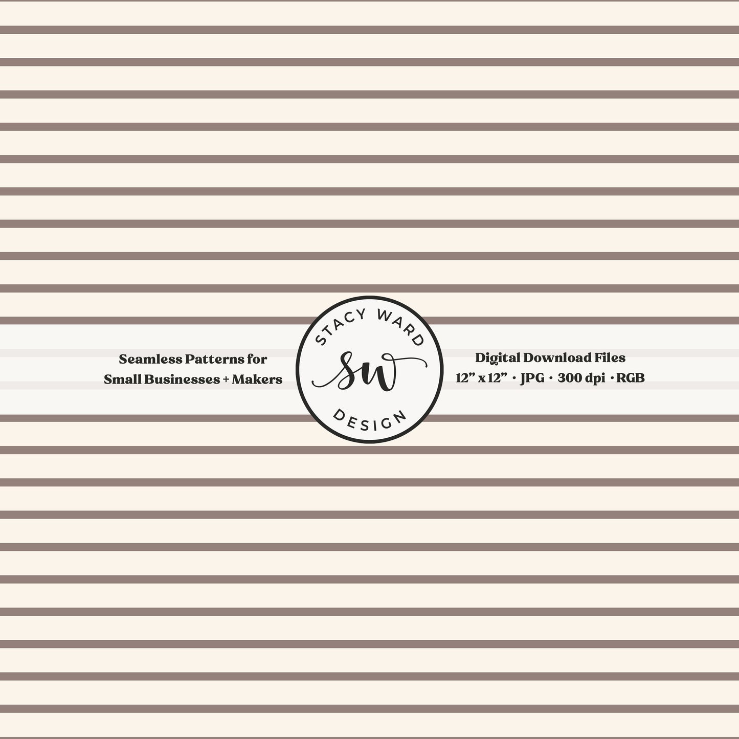 One eighth inch pinstripes seamless pattern in taupe beige on cream narrow lined low volume blender pattern for fabric printing