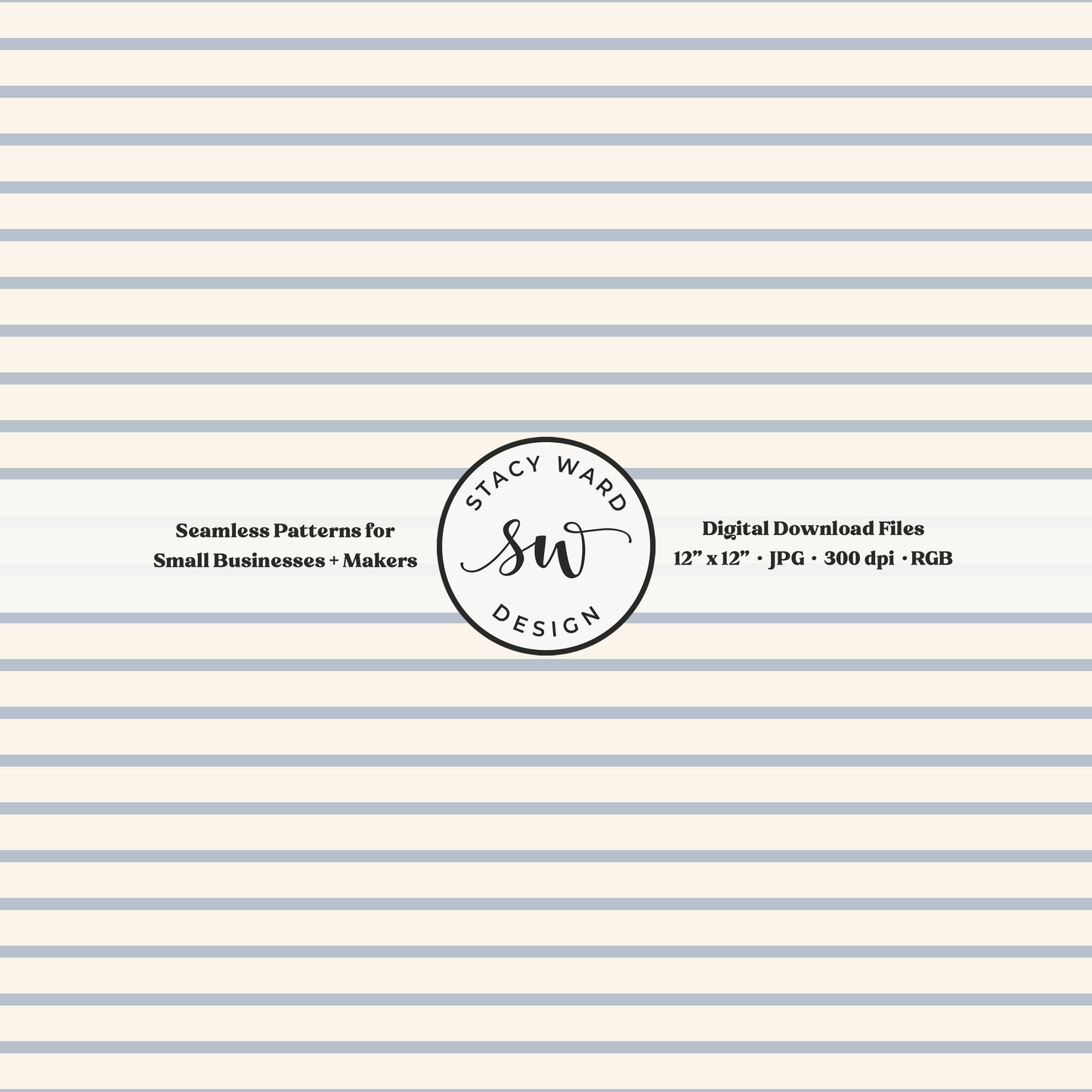 One eighth inch pinstripes seamless pattern in soft blue on cream narrow lined low volume blender pattern for fabric printing