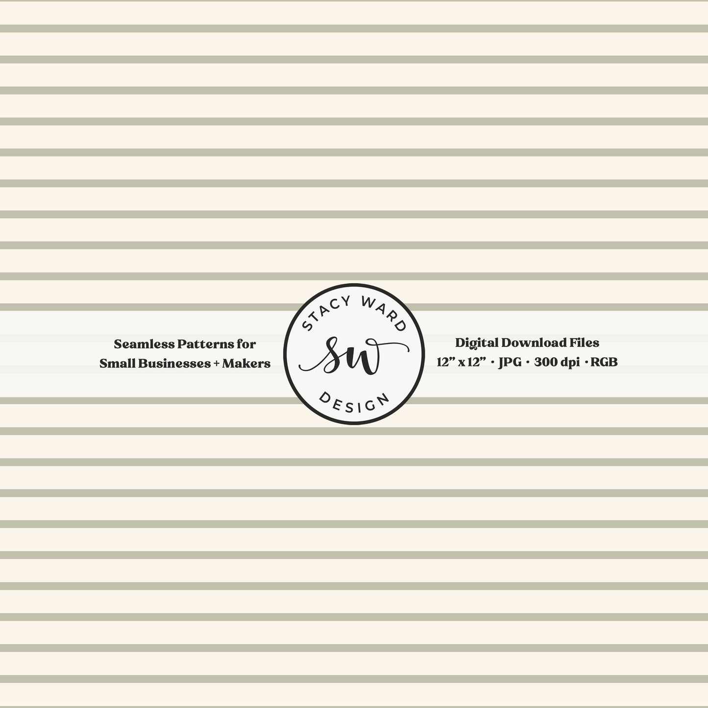 One eighth inch pinstripes seamless pattern in dusty sage on cream narrow lined low volume blender pattern for fabric printing