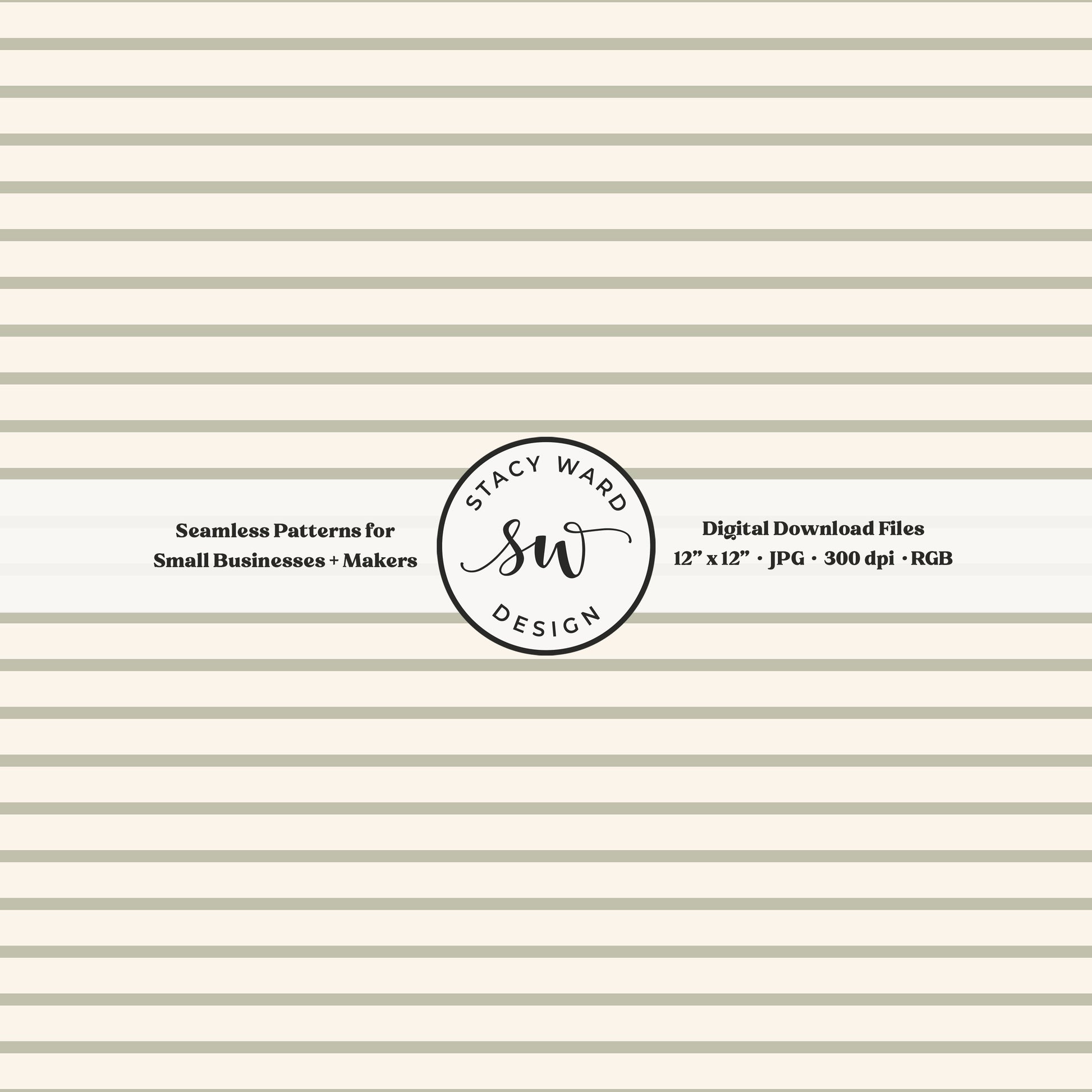 One eighth inch pinstripes seamless pattern in dusty sage on cream narrow lined low volume blender pattern for fabric printing