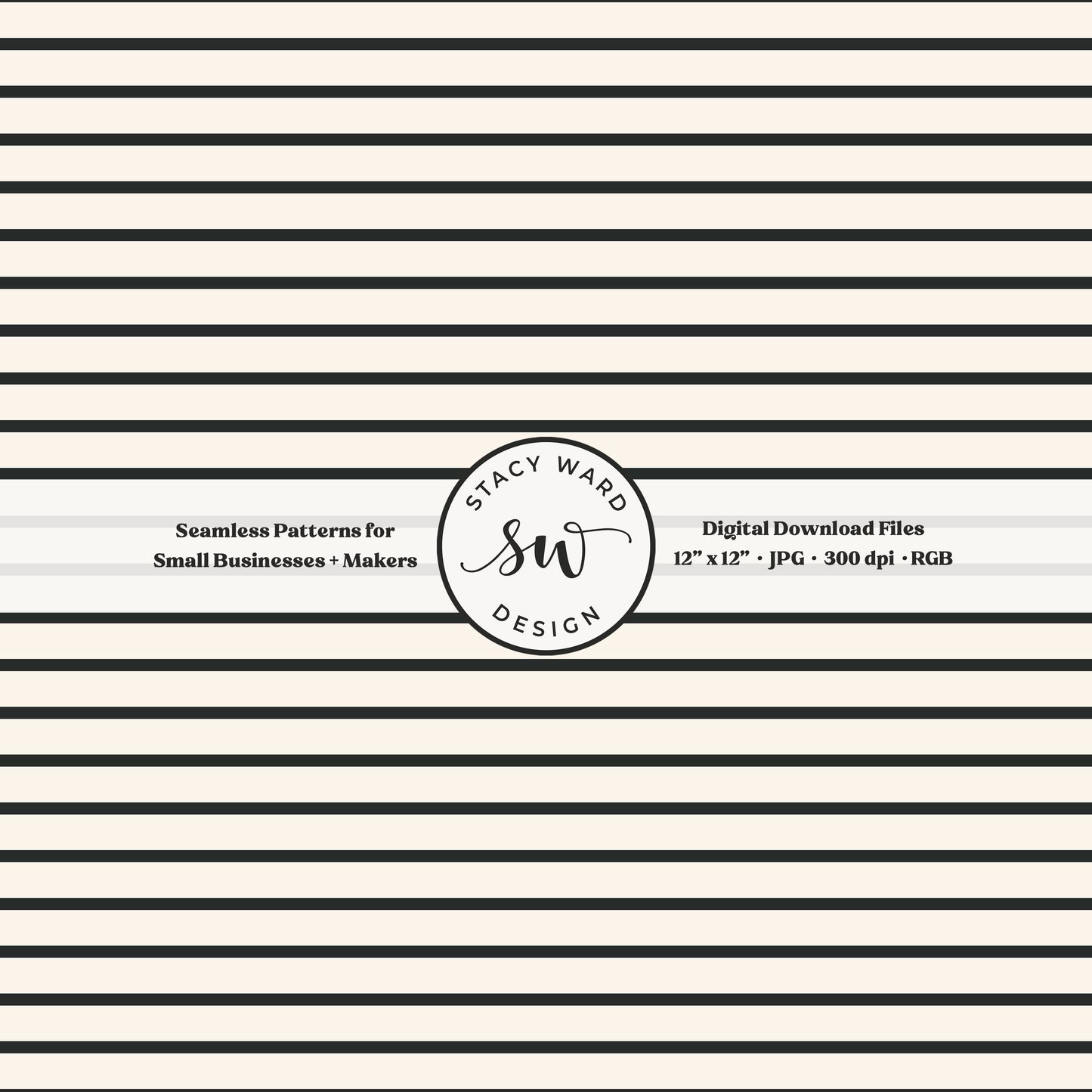 One eighth inch pinstripes seamless pattern in dark graphite on cream narrow lined low volume blender pattern for fabric printing
