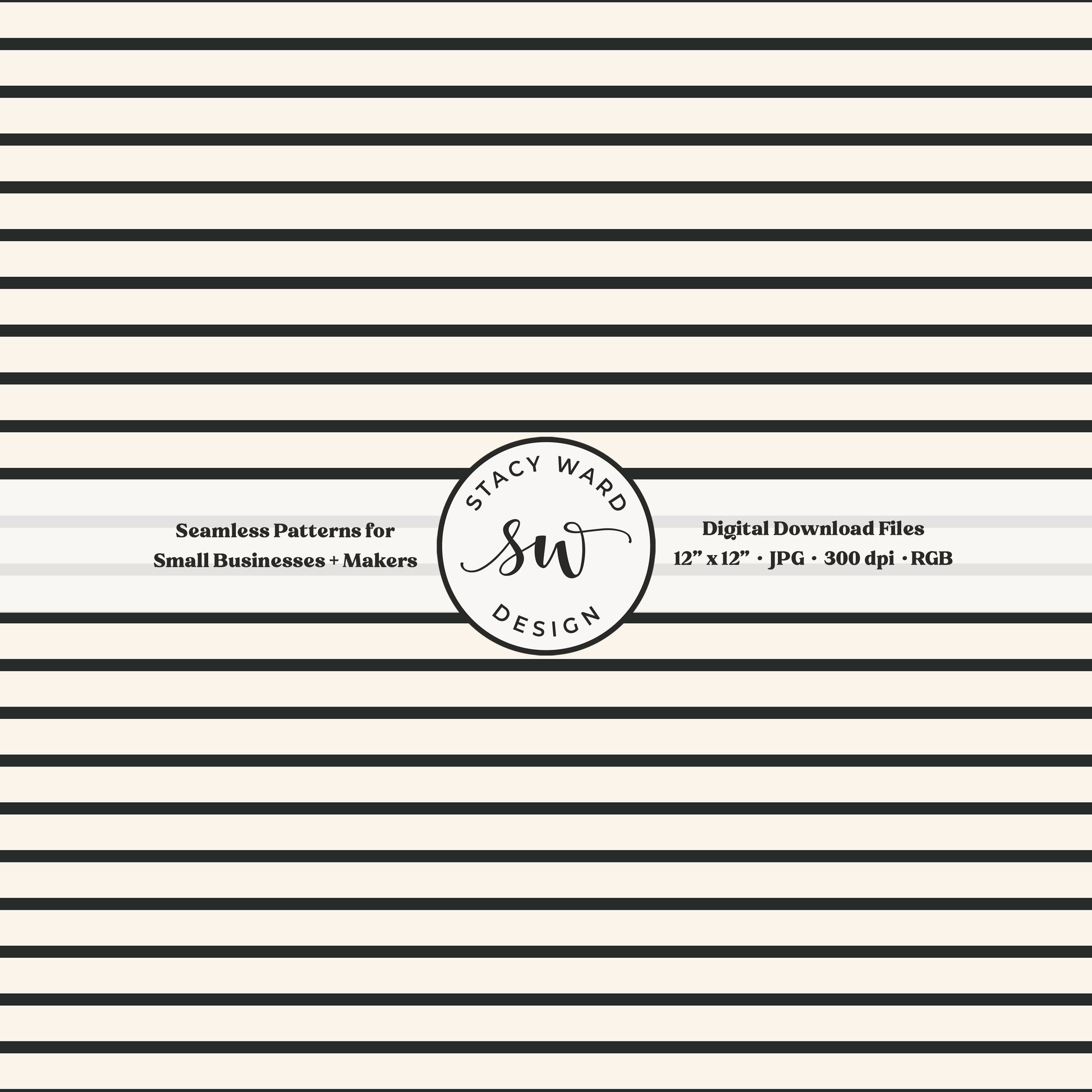 One eighth inch pinstripes seamless pattern in dark graphite on cream narrow lined low volume blender pattern for fabric printing