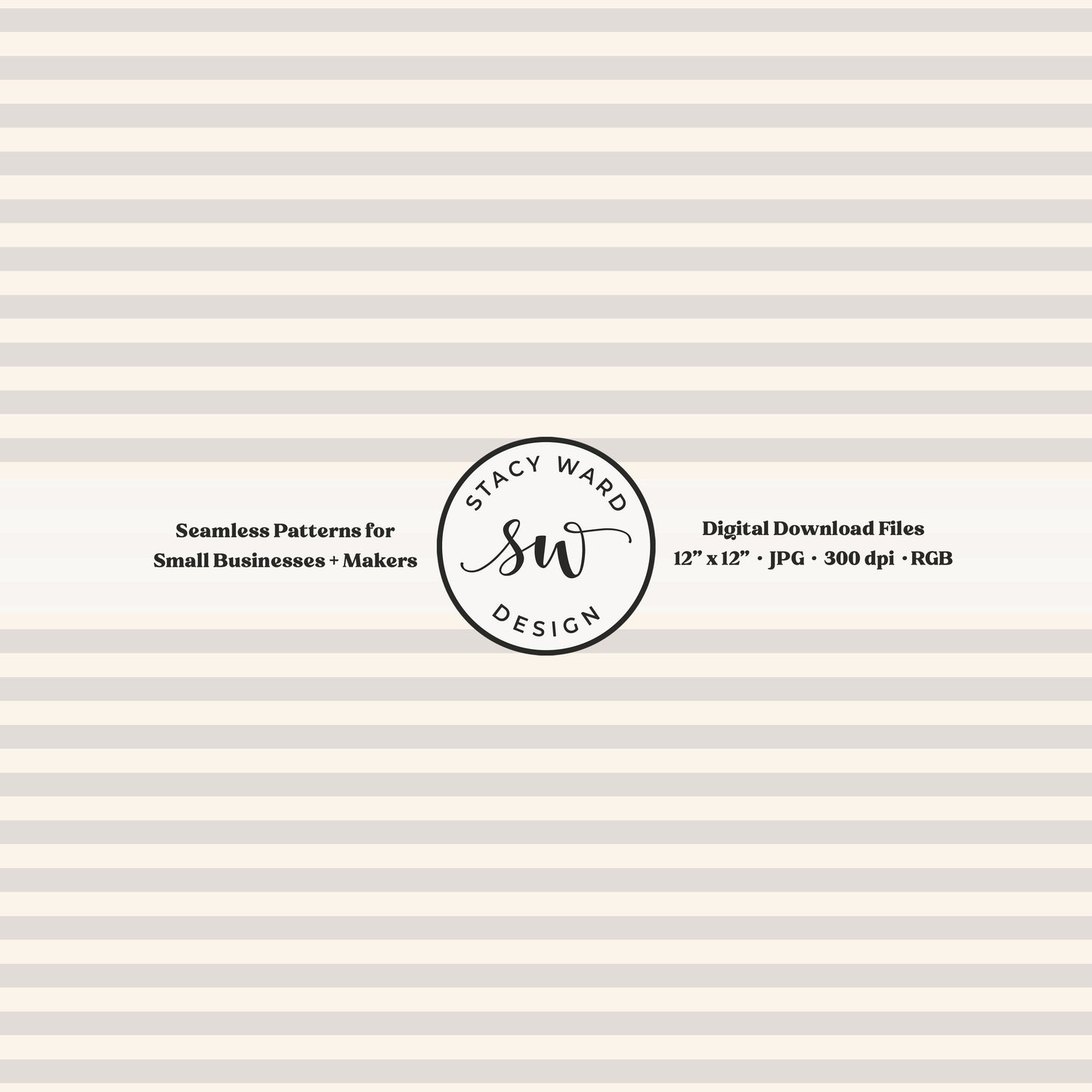 Classic 1/4" stripes seamless pattern in pale greige on cream small scale horizontal lines blender pattern for fabric printing