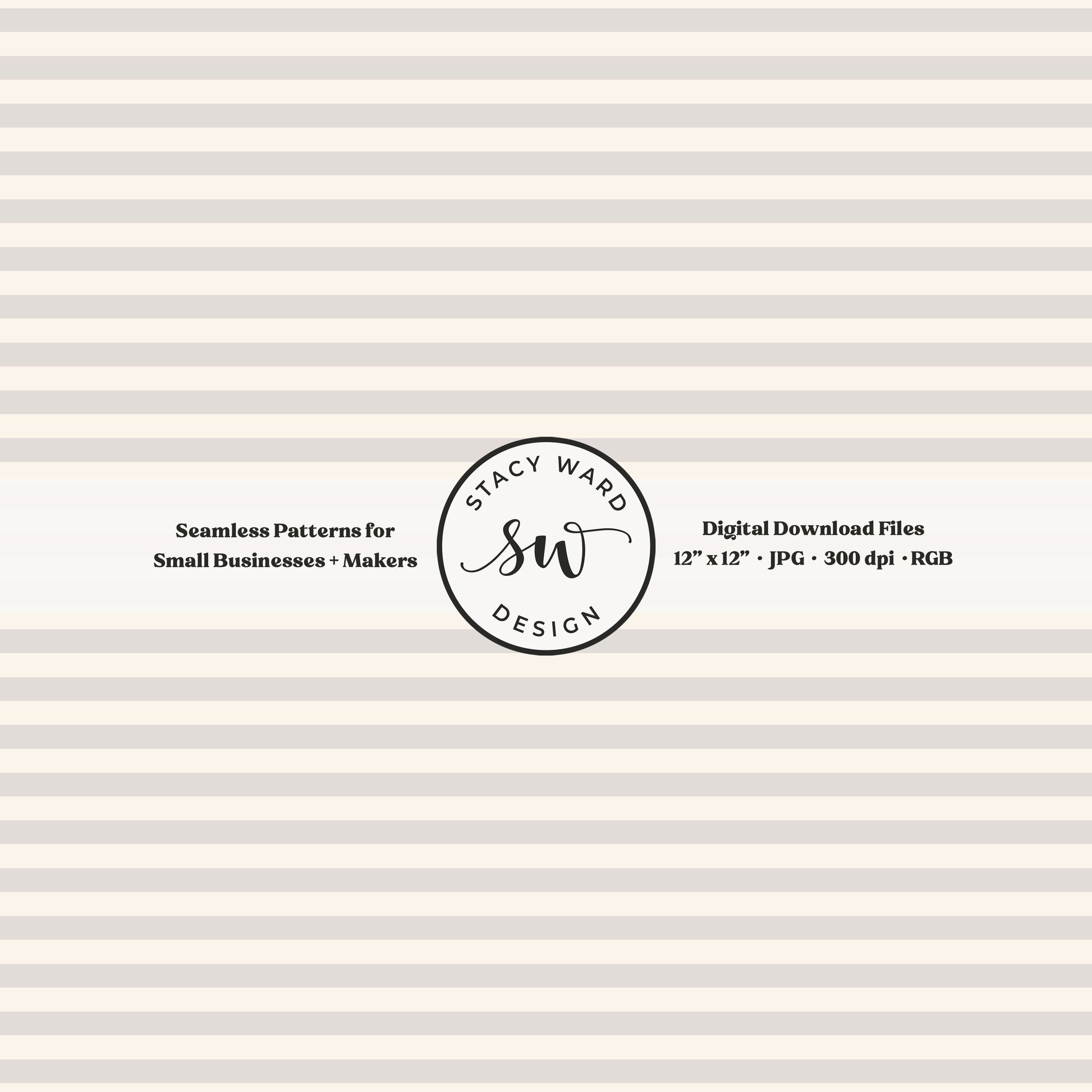 Classic 1/4" stripes seamless pattern in pale greige on cream small scale horizontal lines blender pattern for fabric printing