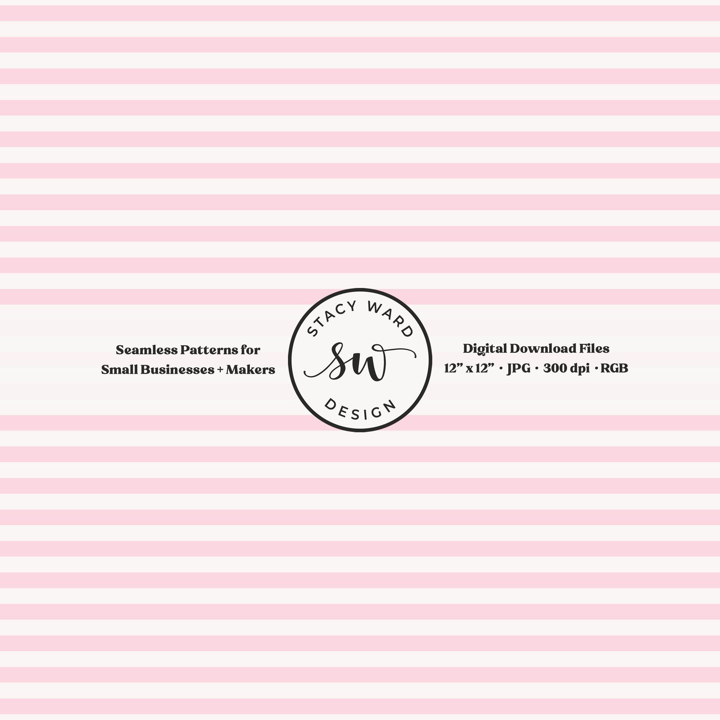 Classic 1/4" stripes seamless pattern in light pink on off white small scale horizontal lines blender pattern for fabric printing