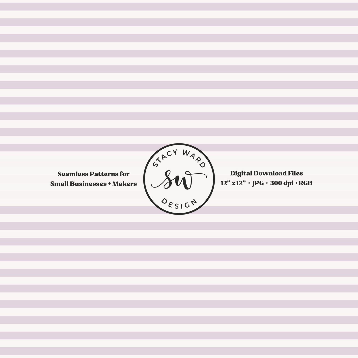 Classic 1/4" stripes seamless pattern in soft lilac on off white small scale horizontal lines blender pattern for fabric printing
