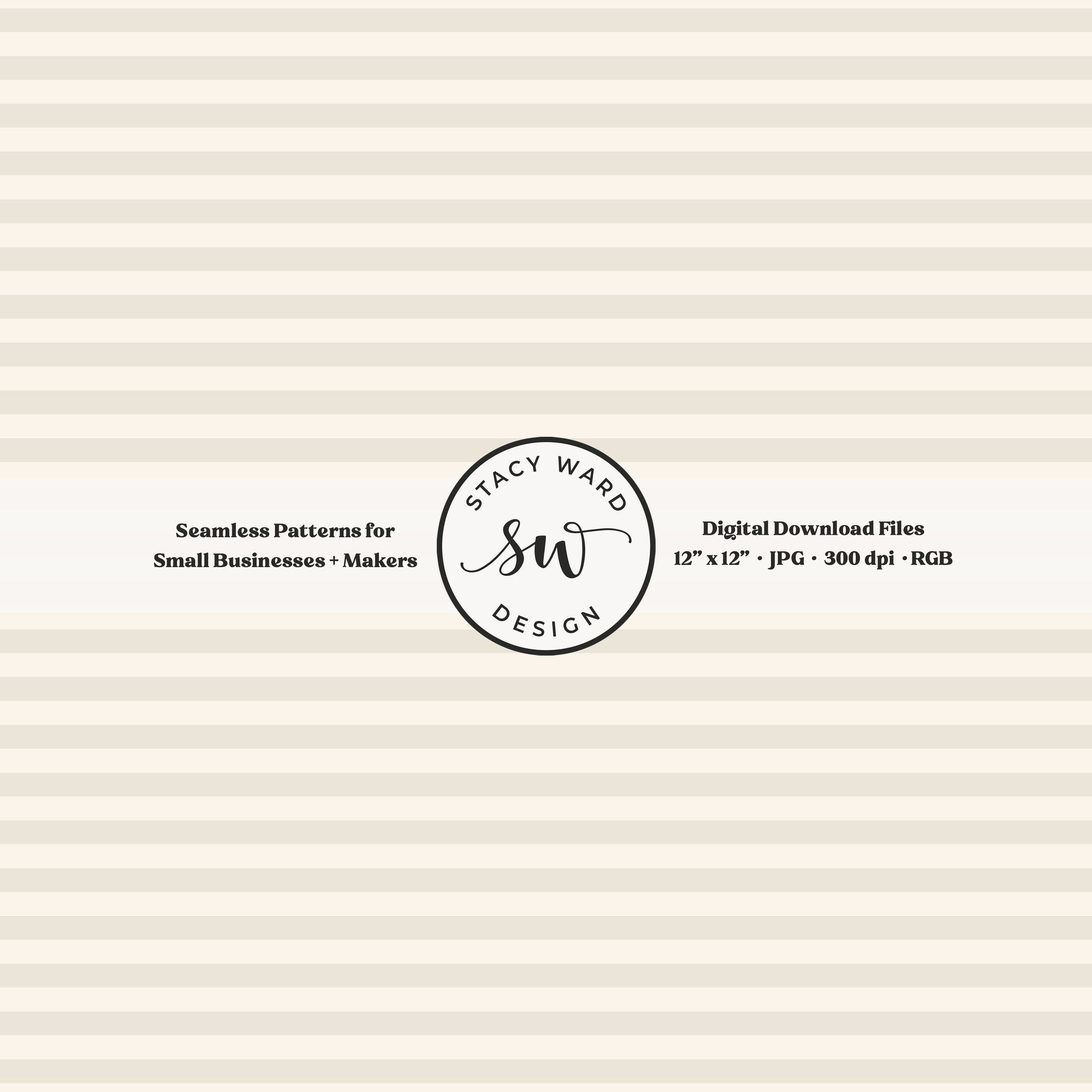 Classic 1/4" stripes seamless pattern in warm white on cream small scale horizontal lines blender pattern for fabric printing
