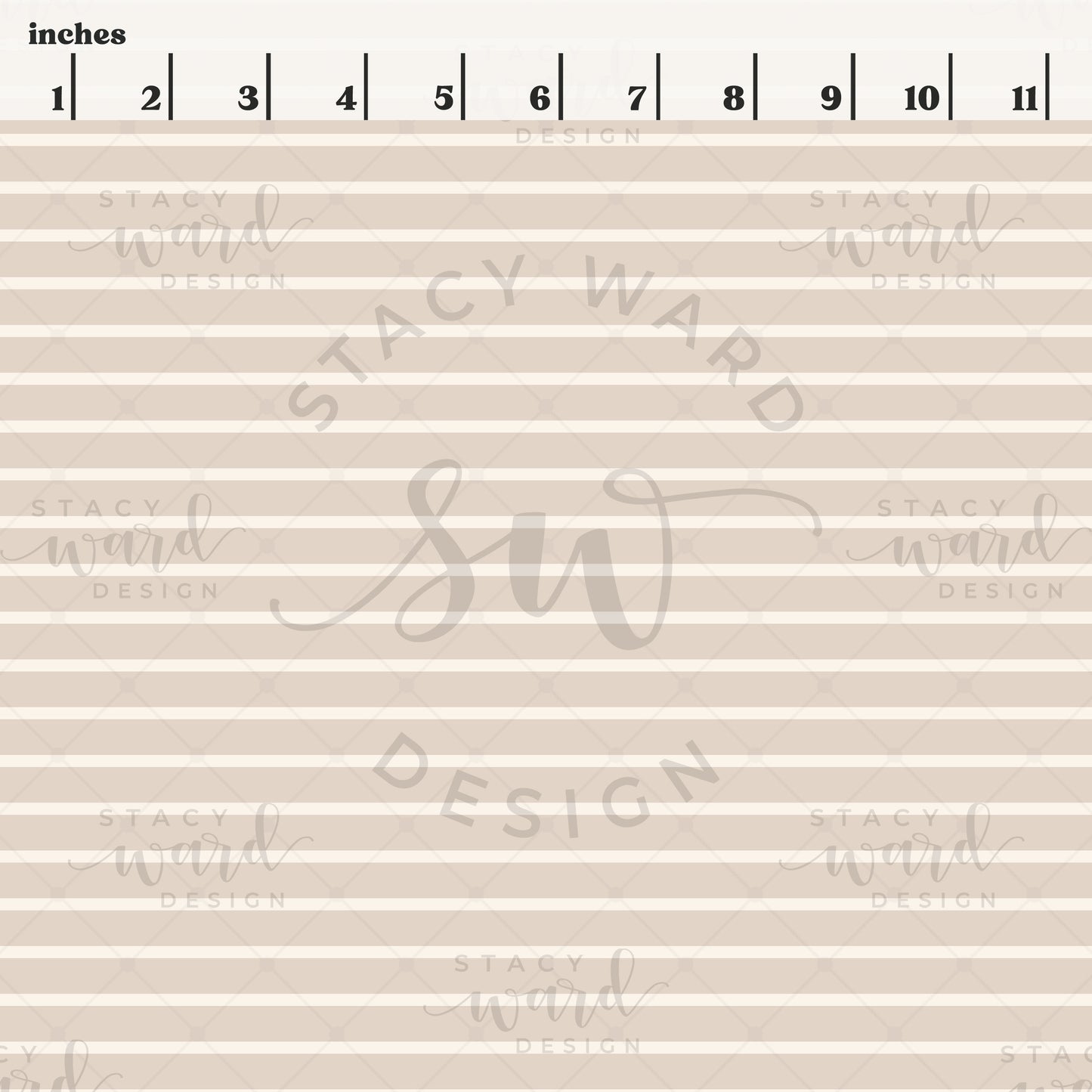 Scale reference for 1/8" pinstripe seamless pattern showing repeat size in inches