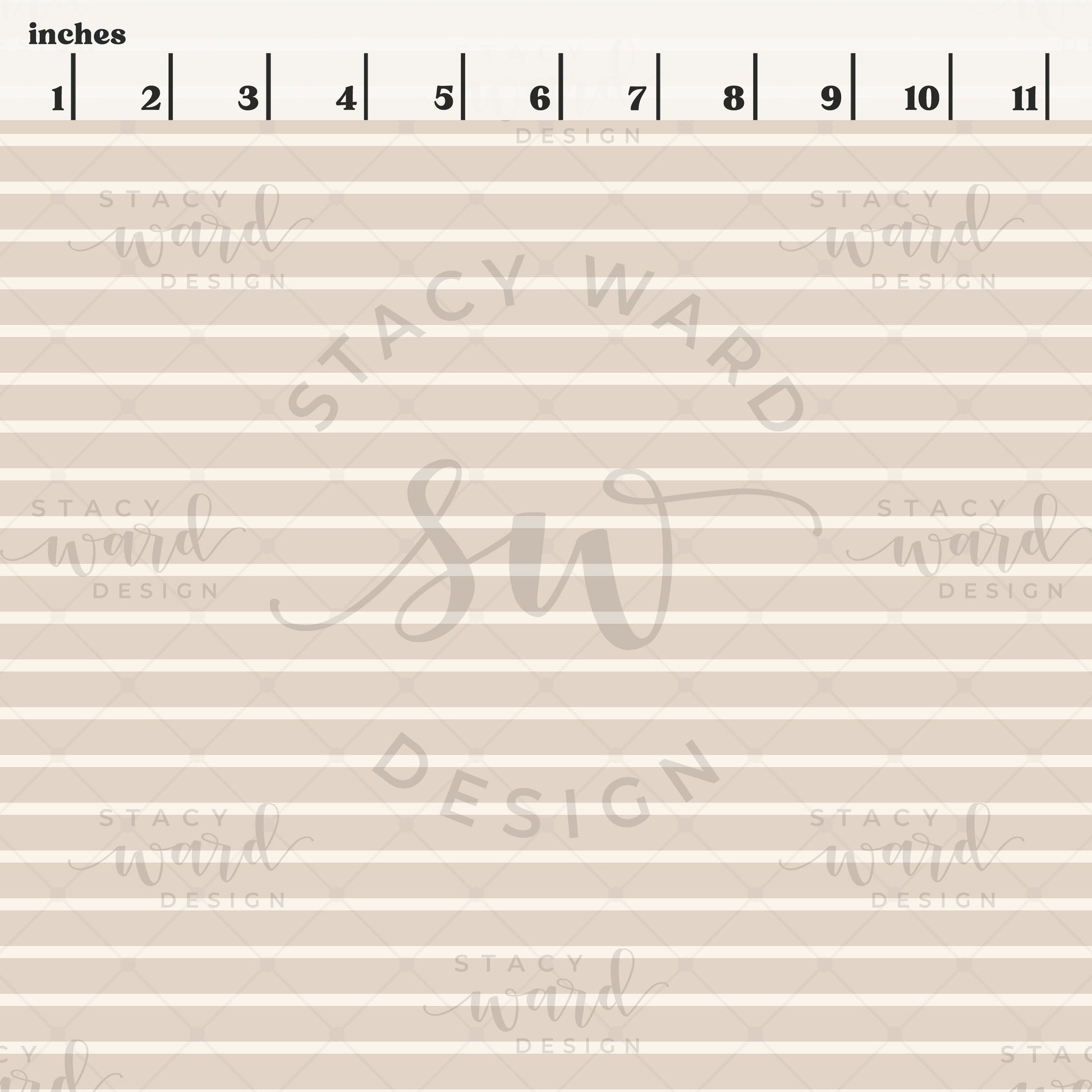 Scale reference for 1/8" pinstripe seamless pattern showing repeat size in inches
