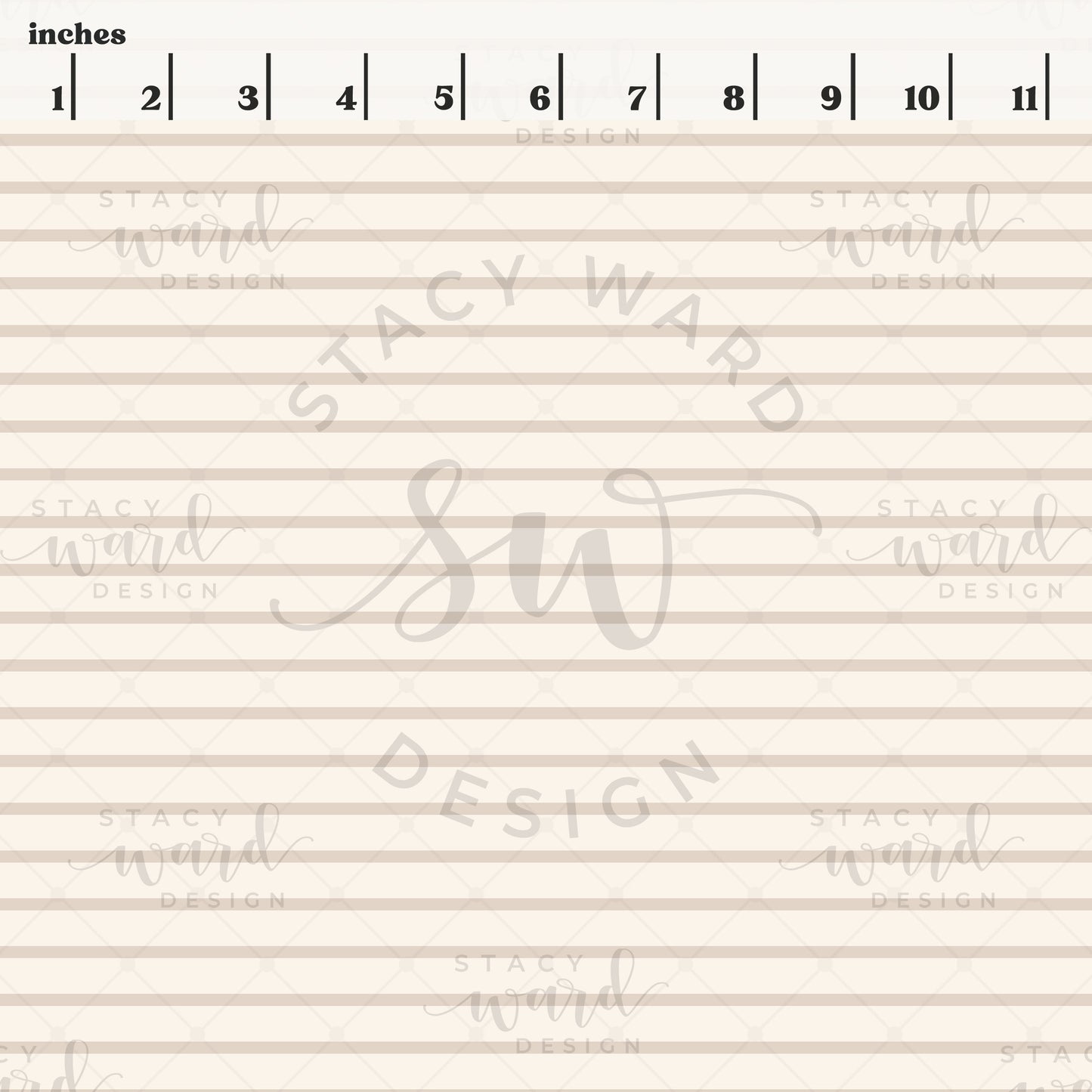Scale reference for 1/8" pinstripe seamless pattern showing repeat size in inches