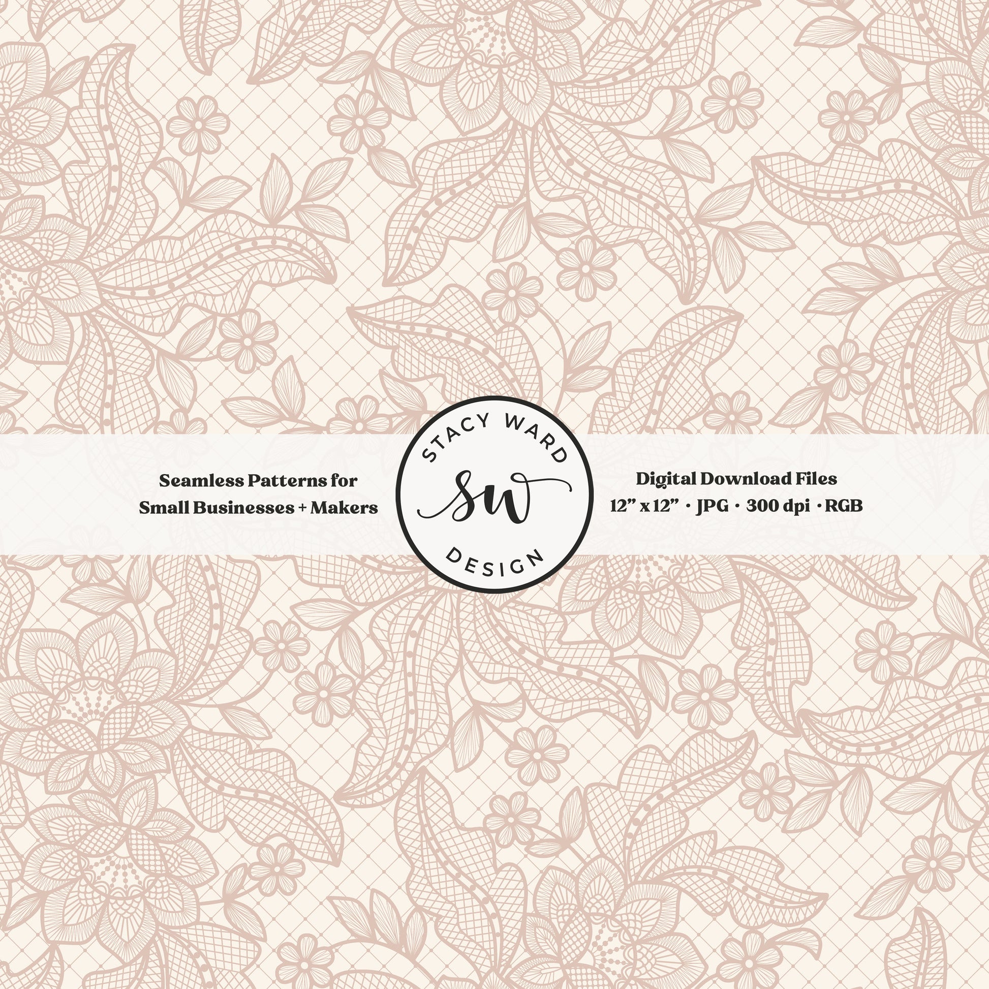 Granny Chic faux lacework seamless pattern in whimsical blush pink on cream romantic regencycore floral lace
