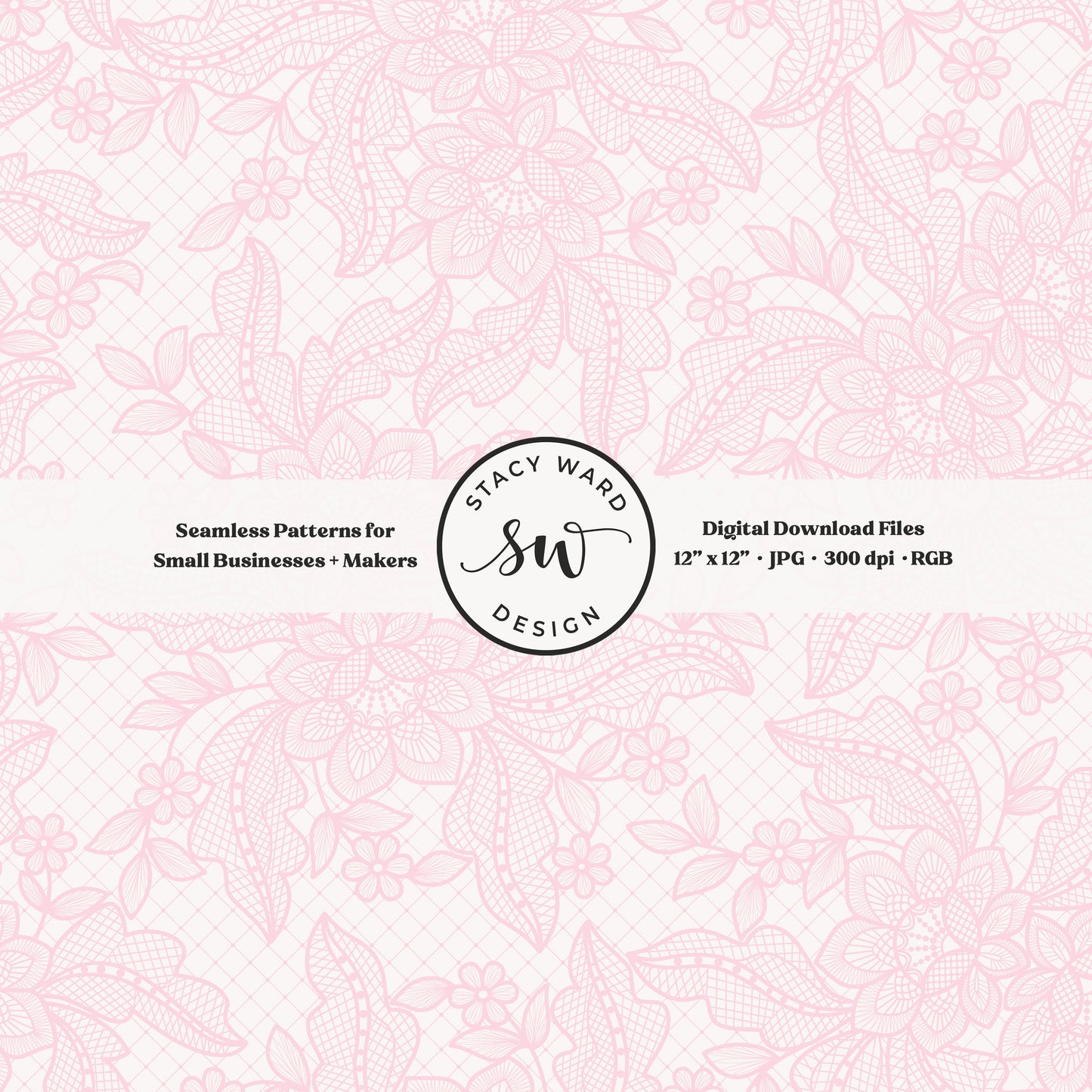 Granny Chic faux lacework seamless pattern in soft pink on off white romantic regencycore floral lace