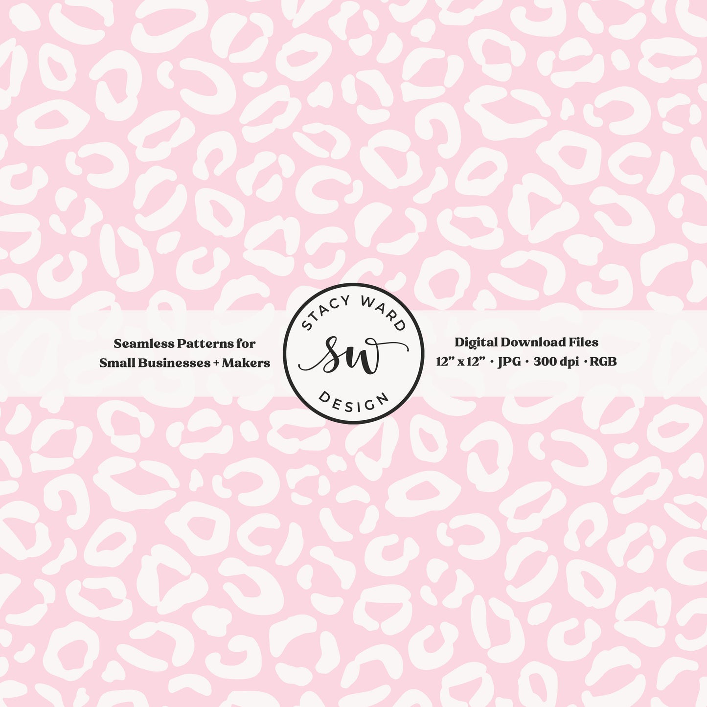 Cheetah print seamless fabric design for commercial use, off white ivory on feminine whisper blush pink, whimsical boho leopard skin