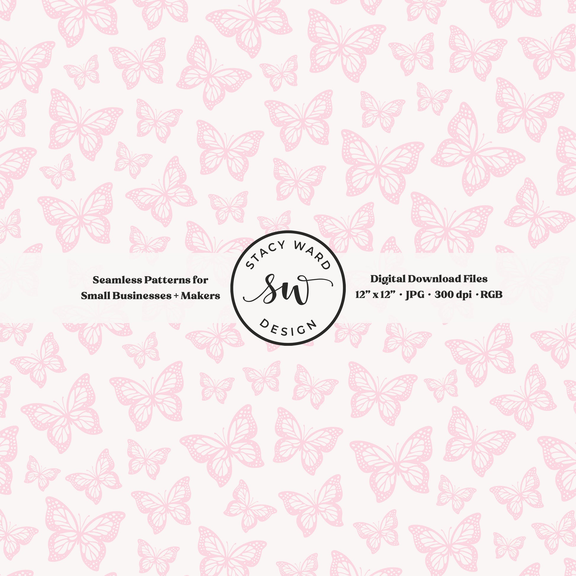 Minimal butterflies seamless pattern in feminine whisper blush pink on off white small scale woodland insects