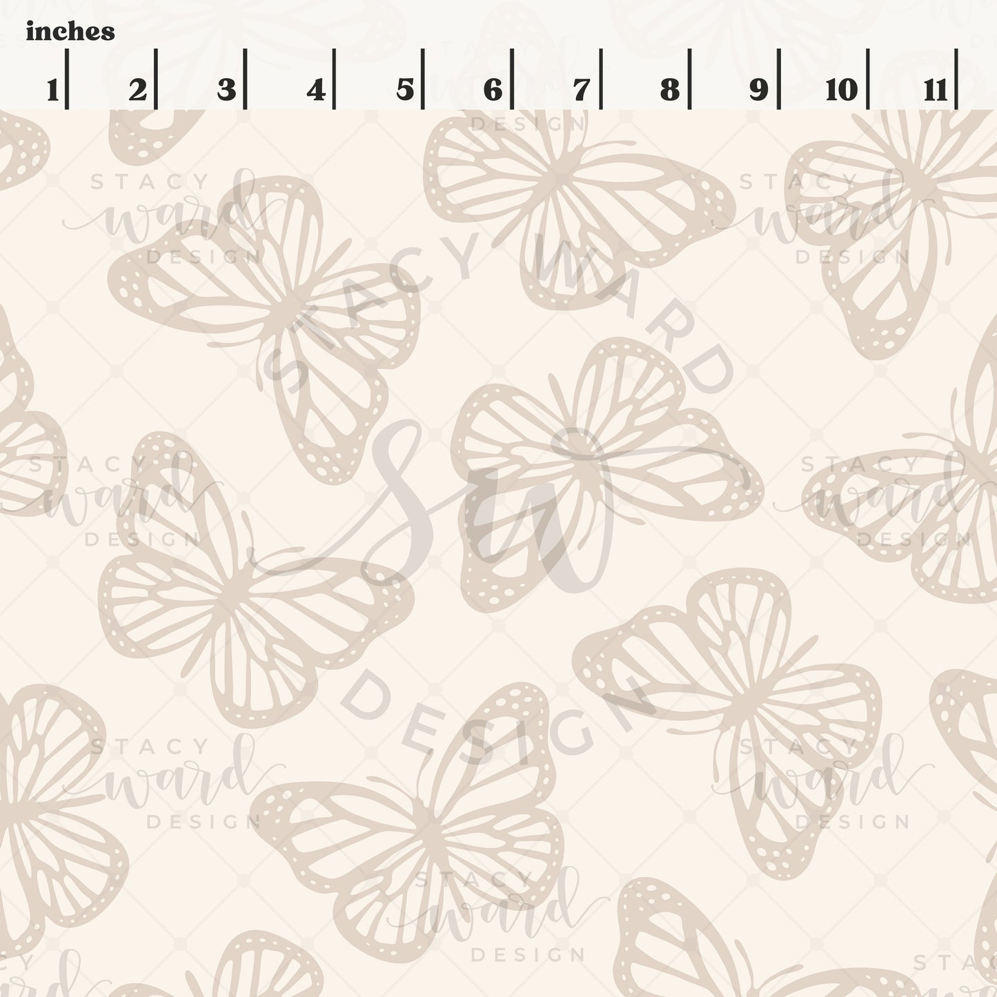 Minimal Butterfly Seamless Pattern, Digital Download File