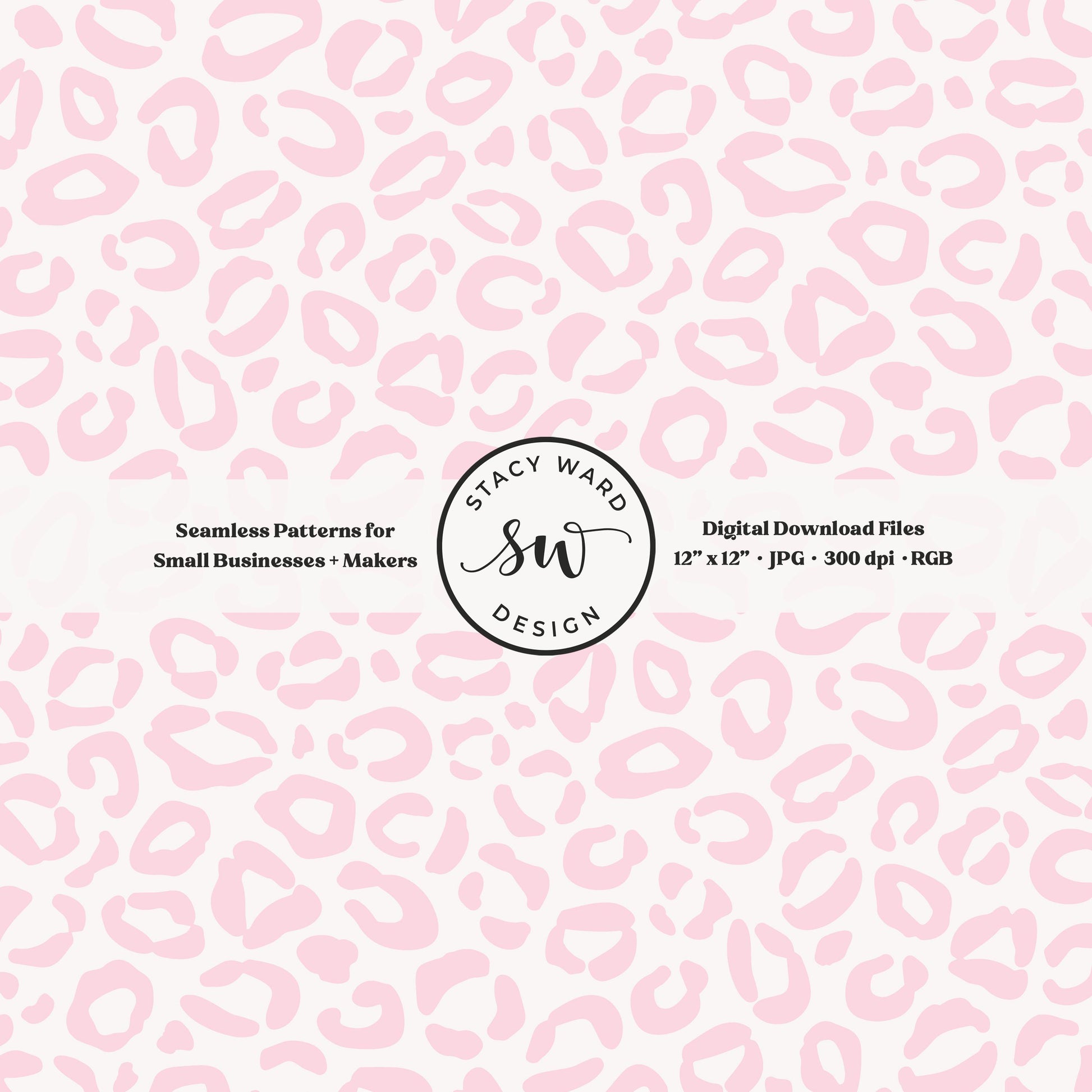 Hand drawn leopard print seamless pattern in feminine whisper blush pink on cream whimsical boho animal spots