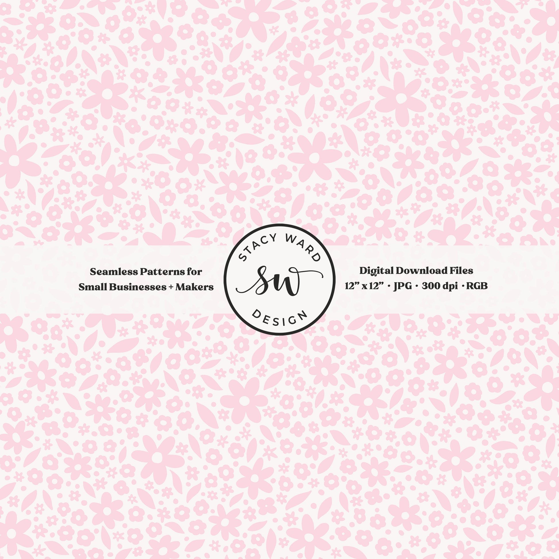 Hand drawn ditsy floral seamless pattern in feminine whisper blush pink on off white vintage cottagecore small dainty flowers
