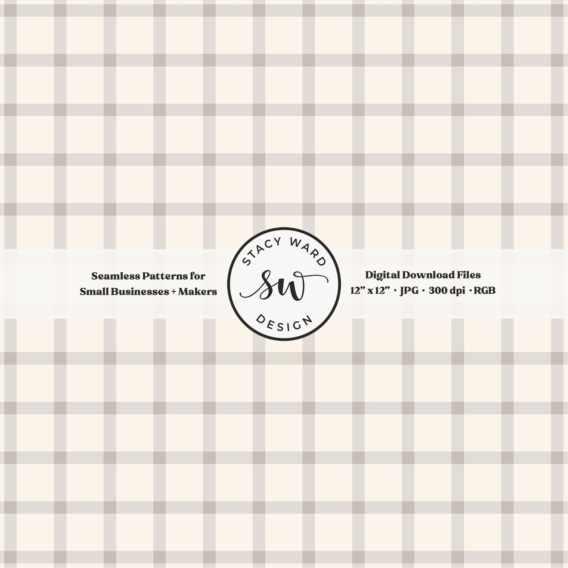 French windowpane gingham pattern in pale gray and cream modern clean lines