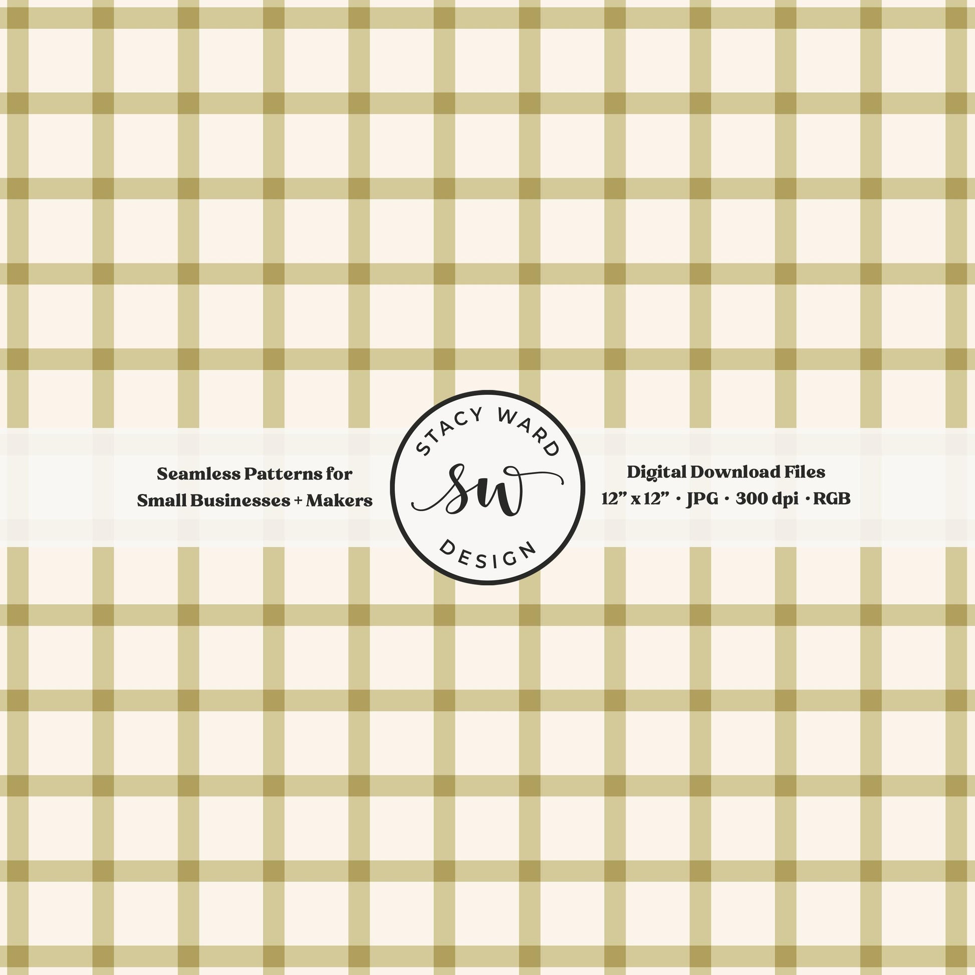 French windowpane gingham pattern in muted chartreuse and cream classic grandmillennial plaid