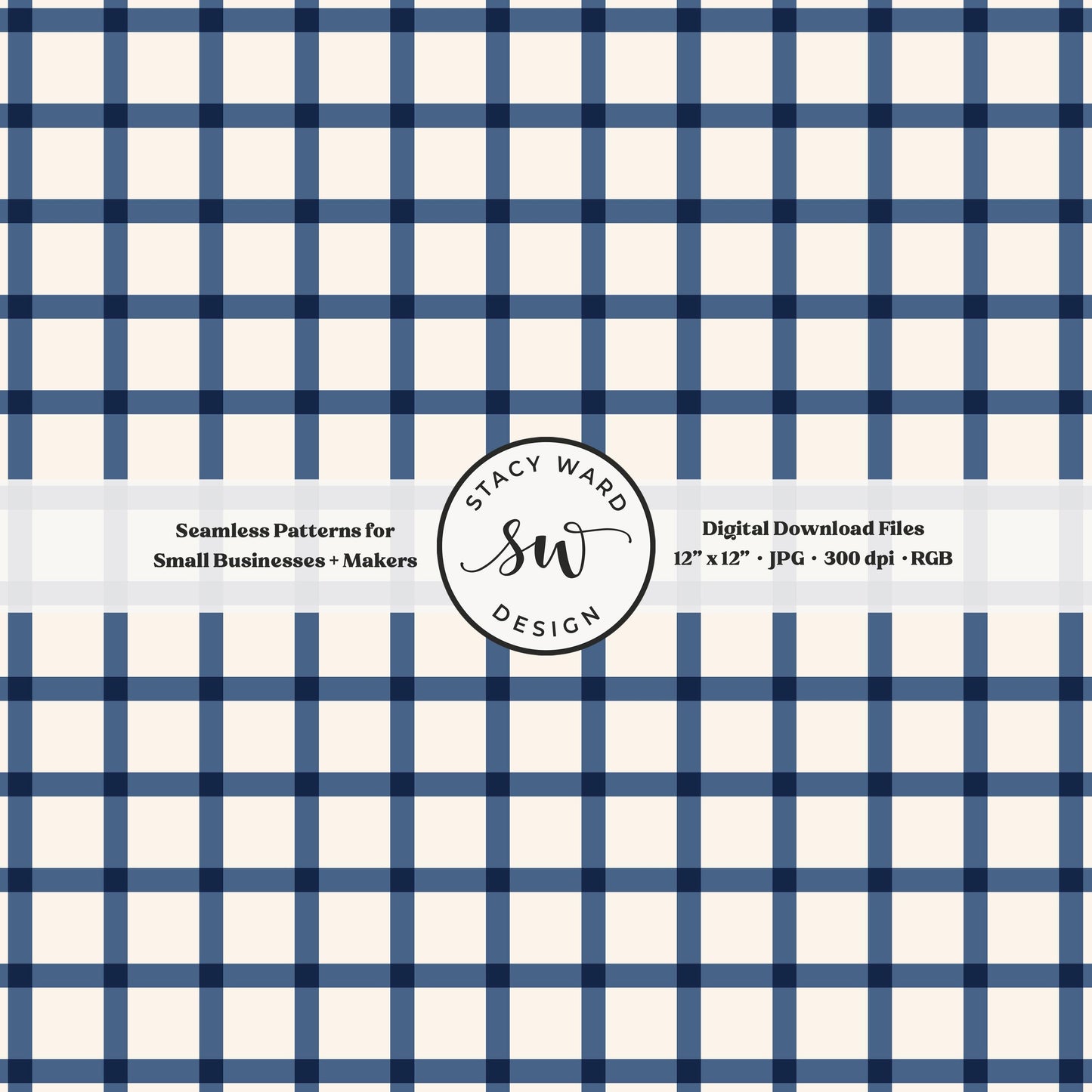 French windowpane gingham pattern in vintage teal and off white modern nautical clean lines