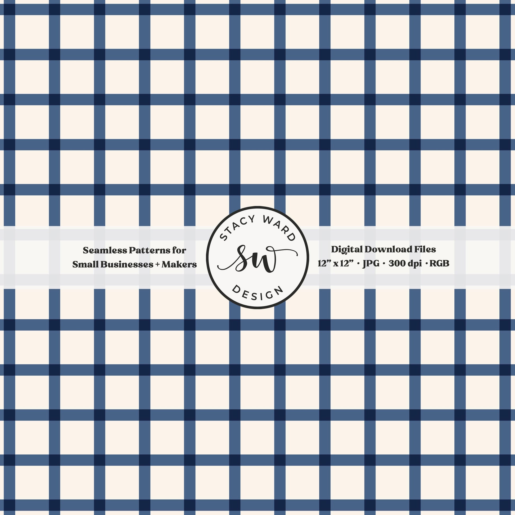 French windowpane gingham pattern in vintage teal and off white modern nautical clean lines