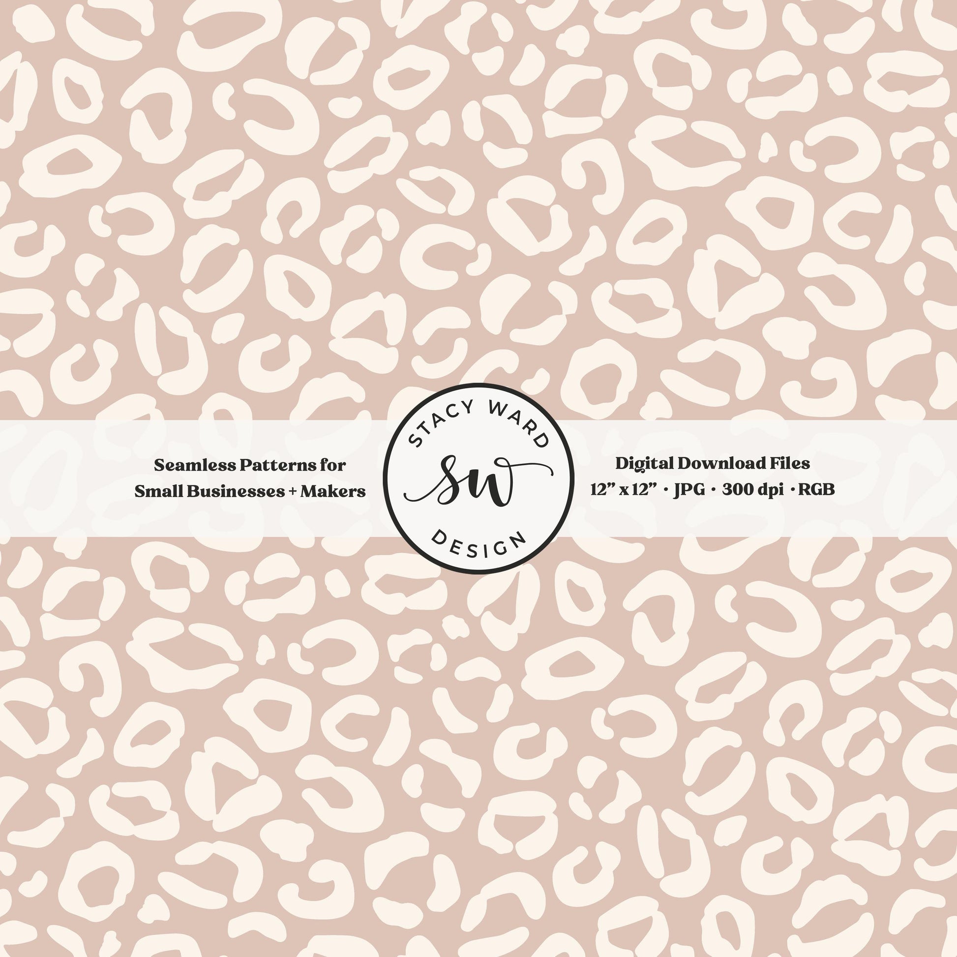 Cheetah print seamless fabric design for commercial use, off white ivory on soft muted dusty rose, whimsical boho leopard skin