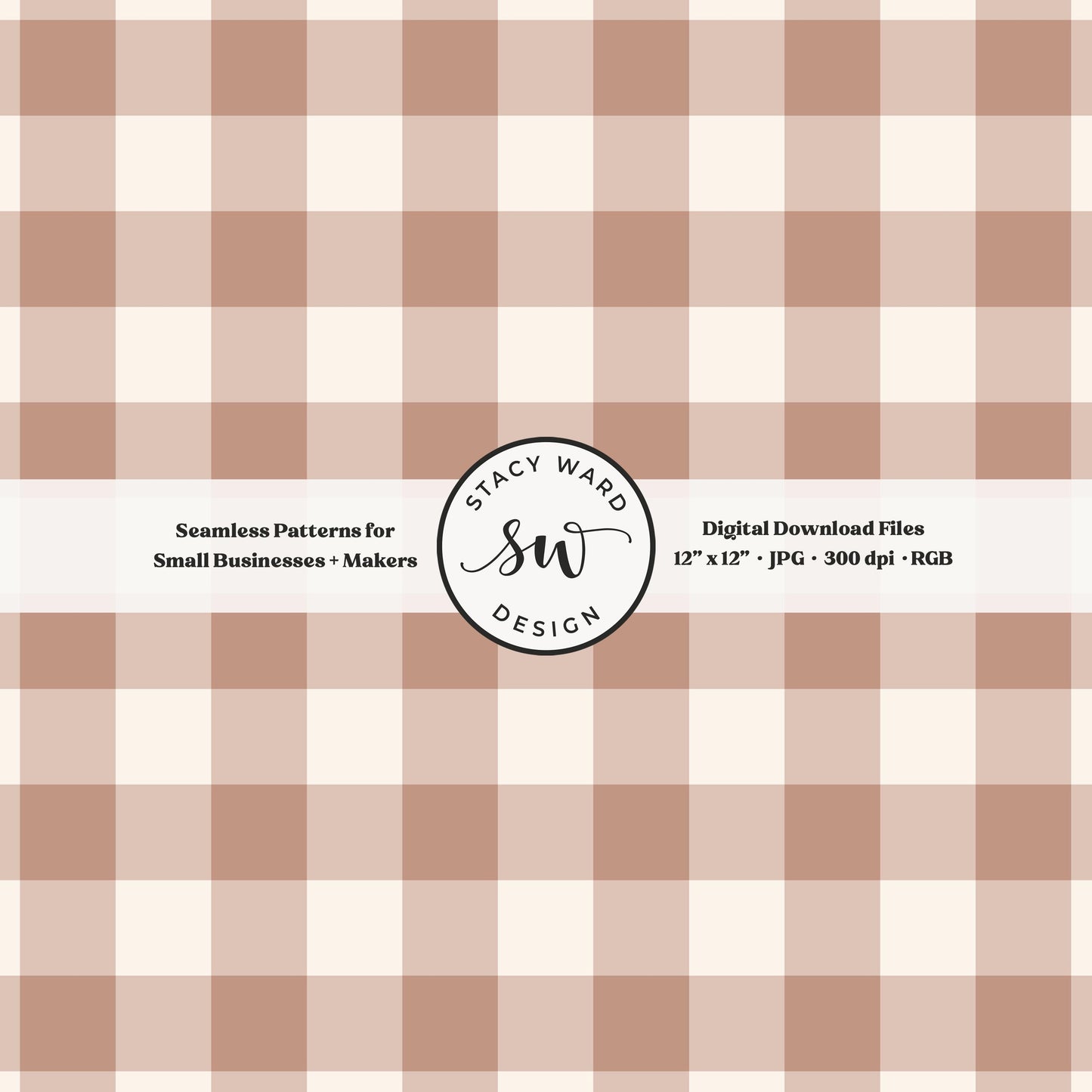 Traditional gingham seamless pattern in soft muted dusty rose and cream classic granny chic aesthetic plaid