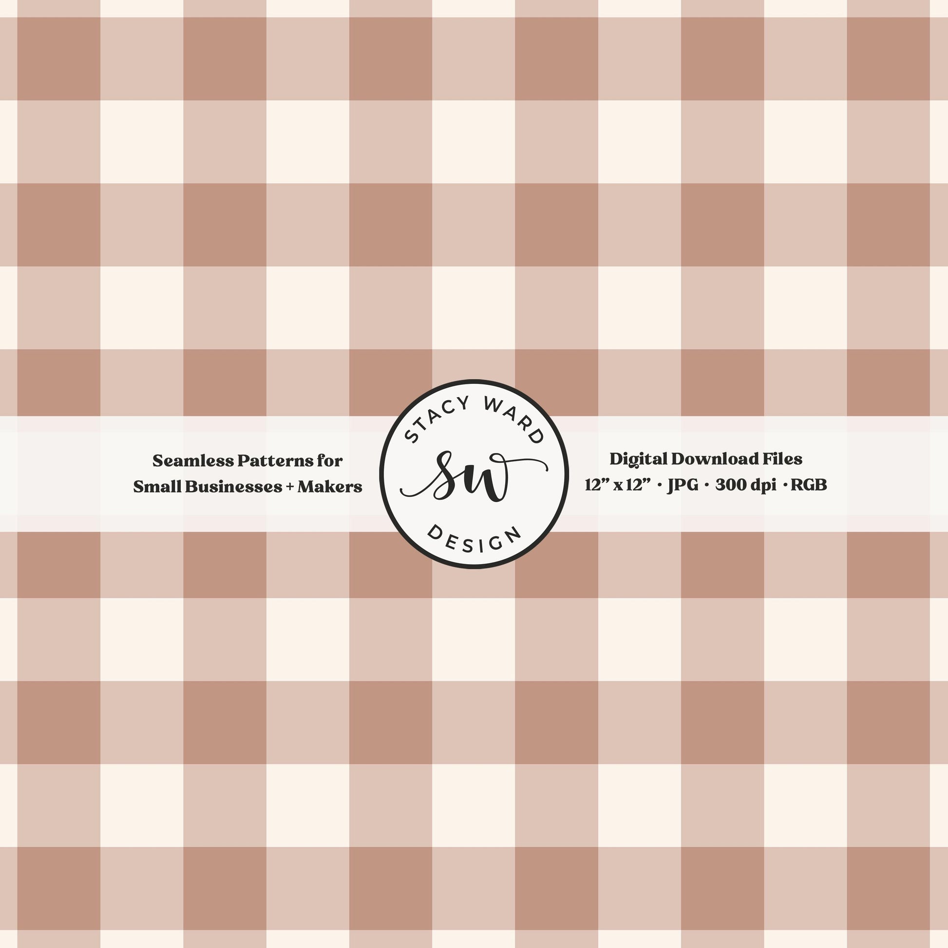 Traditional gingham seamless pattern in soft muted dusty rose and cream classic granny chic aesthetic plaid
