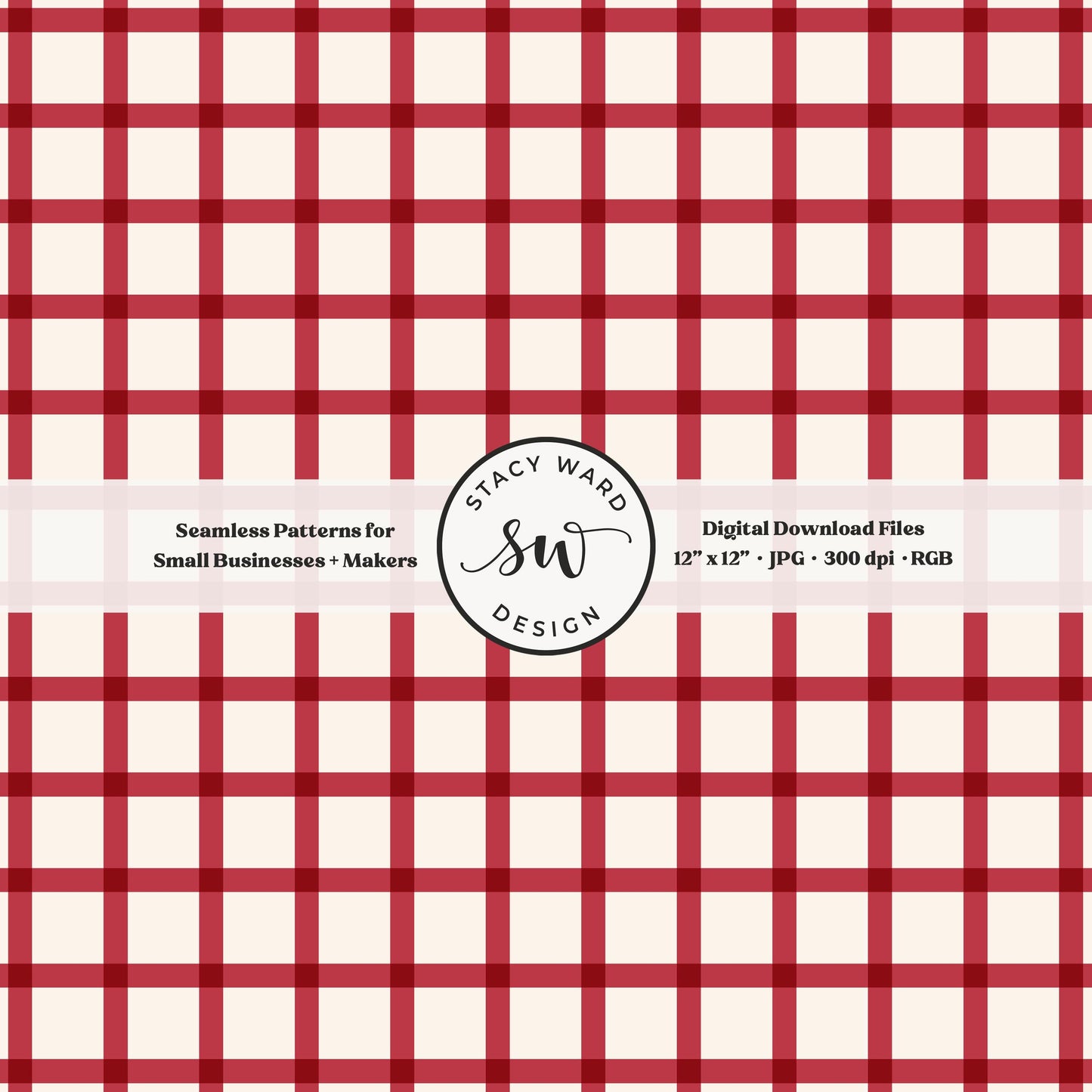 French windowpane gingham pattern in preppy red and off white nostalgic vintage preppy vibes